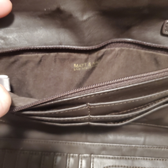 2/$30 like new πMatt and natt vegan leather clutch with metal zipper detailing - Picture 10 of 16